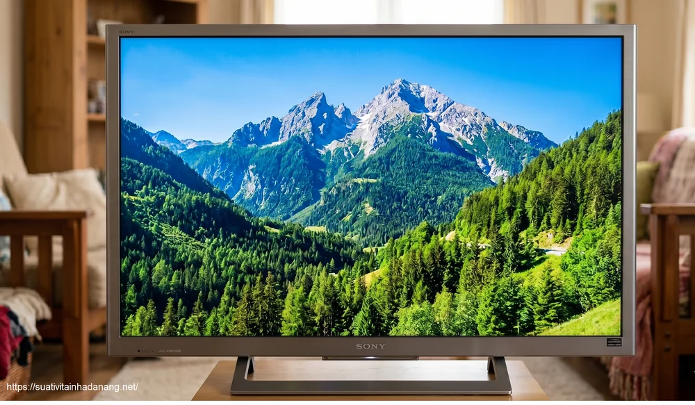 Thay Màn Hình Tivi Sony 42W700B Chính Hãng Tại Đà Nẵng 2 Tivi Sony 42W700B sau khi thay panel mới