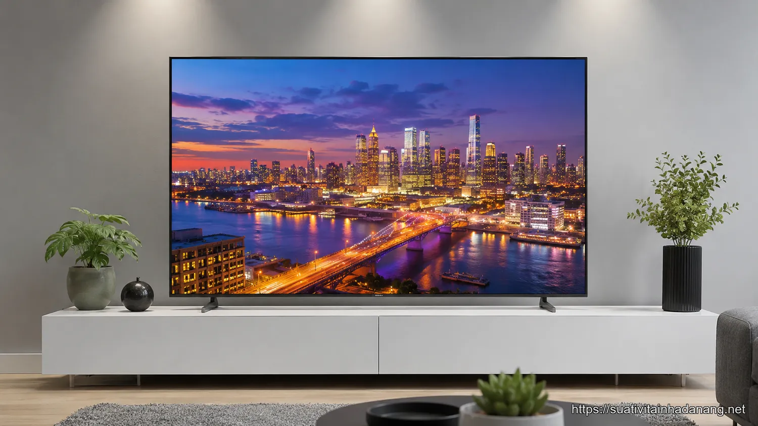 Tivi Samsung cũ QLED thiết kế mỏng viền mỏng màn hình sắc nét tại Nhật Tảo Center