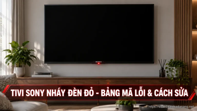 Tivi Sony nháy đèn đỏ không lên hình hiển thị tại phòng khách