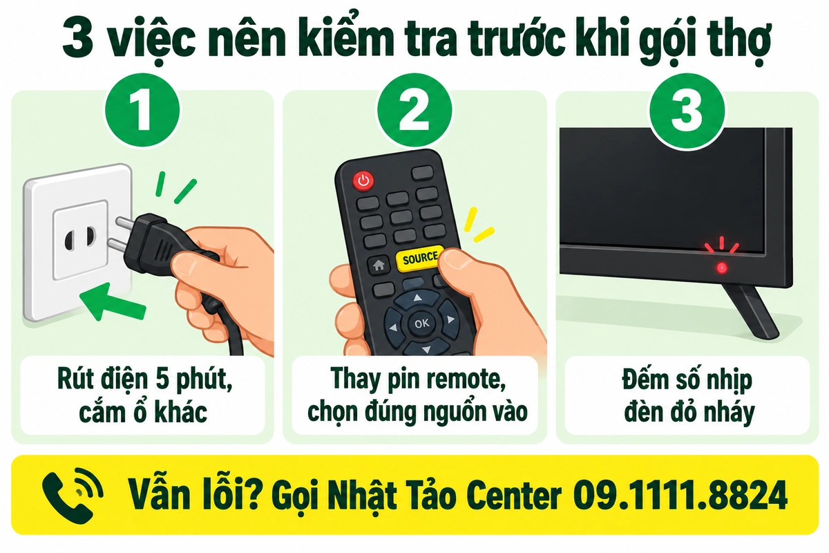 Trang chủ 23 3 bước tự kiểm tra tivi trước khi gọi thợ sửa tivi tại nhà