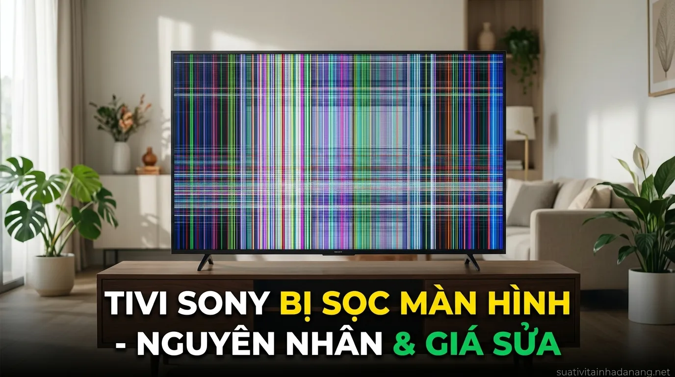 Tivi Sony Bị Sọc Màn Hình: Phân Biệt Sọc Dọc, Sọc Ngang Và Chi Phí Sửa 3 Tivi Sony bị sọc màn hình với các đường kẻ dọc và ngang trong phòng khách